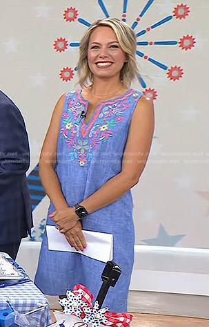 Dylan's embroidered chambray dress on Today