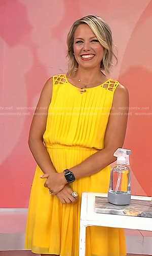 Dylan's yellow pleated dress on Today