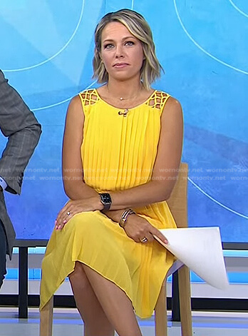Dylan’s yellow pleated dress on Today