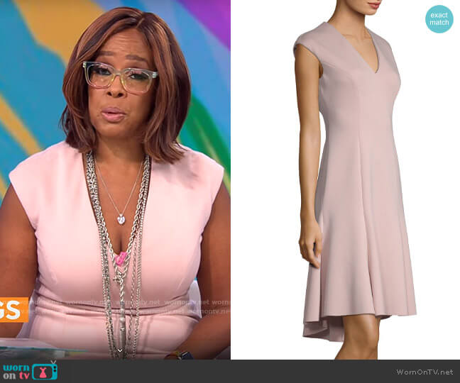 WornOnTV: Gayle King’s blush pink v-neck dress on CBS Mornings | Gayle ...