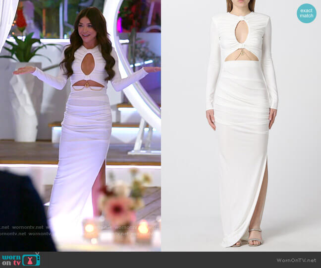 Elisabetta Franchi Cutout Dress worn by Sarah Hyland on Love Island USA