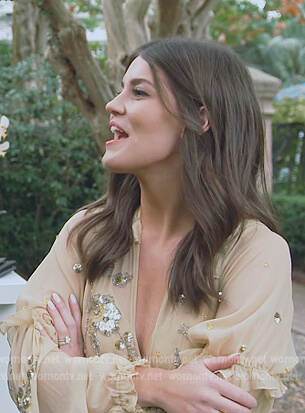 Erica's yellow embellished dress on Southern Charm