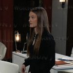 Esme’s black keyhole knit dress on General Hospital