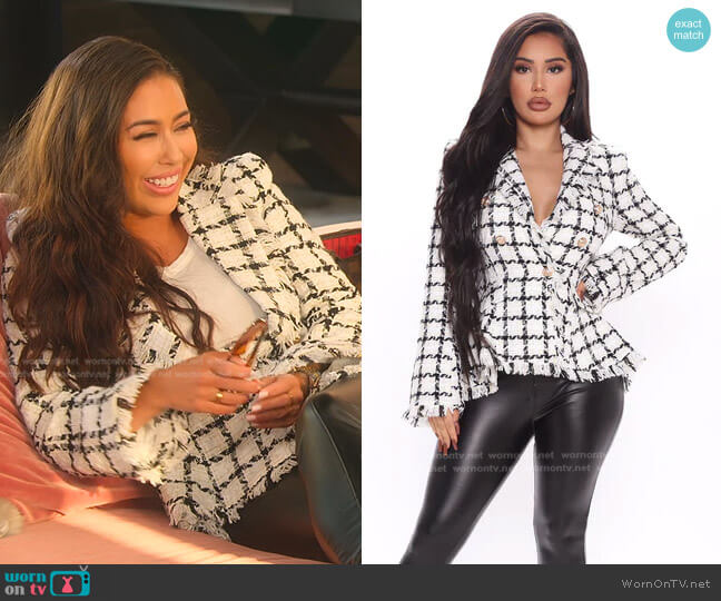 Fashion Nova Boss Behavior Tweed Blazer worn by Kayla Carmona (Kayla Carmona) on Selling the OC