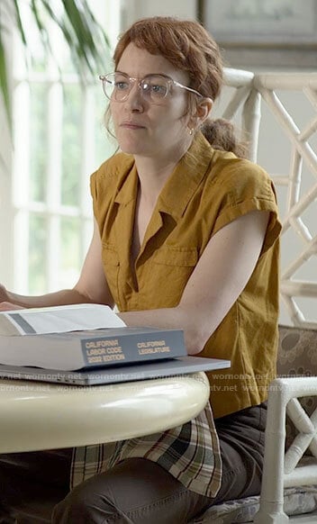 Faye's mustard yellow top on American Horror Stories