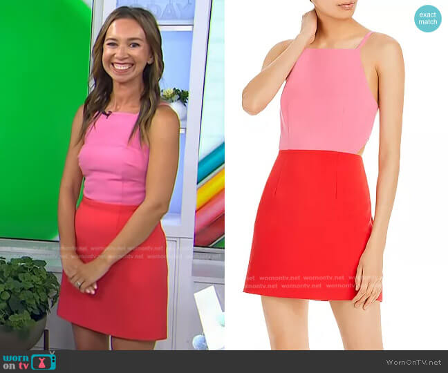 French Connection Whisper Color Blocked Mini Dress worn by Shannon on Today