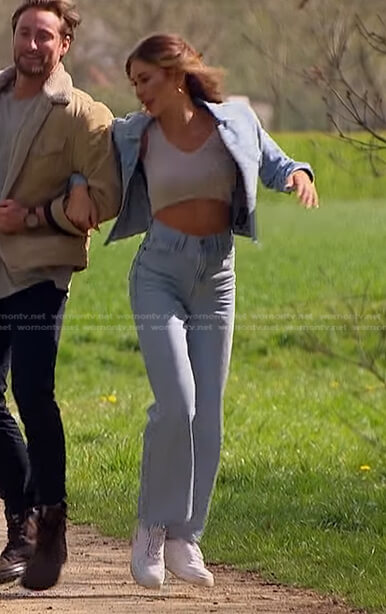 Gabby’s denim jacket and jeans on The Bachelorette