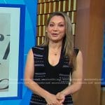 Ginger's black knit v-neck dress on Good Morning America