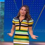 Ginger’s multicolor striped polo dress on Good Morning America