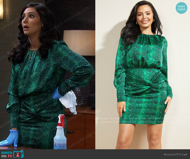Guess Charmed Dress worn by Gabi Hernandez (Camila Banus) on Days of our Lives