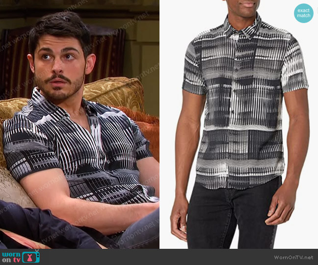 Guess Eco Rayon Interstellar Shirt worn by Sonny Kiriakis (Zach Tinker) on Days of our Lives