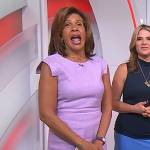 Hoda’s lilac cap sleeve dress on Today