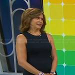 Hoda’s navy and green colorblock dress on Today