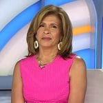 Hoda’s pink ribbed peplum top on Today