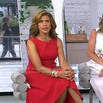 Hoda’s red tie waist dress on Today