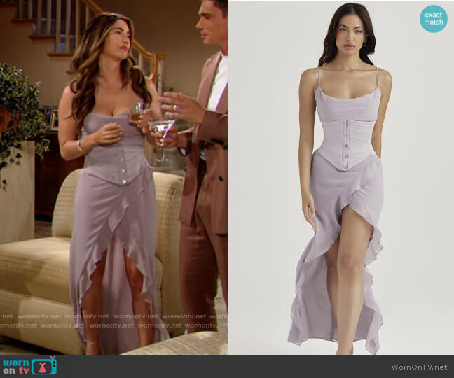 House of CB Alexandria Dress worn by Steffy Forrester (Jacqueline MacInnes Wood) on The Bold and the Beautiful