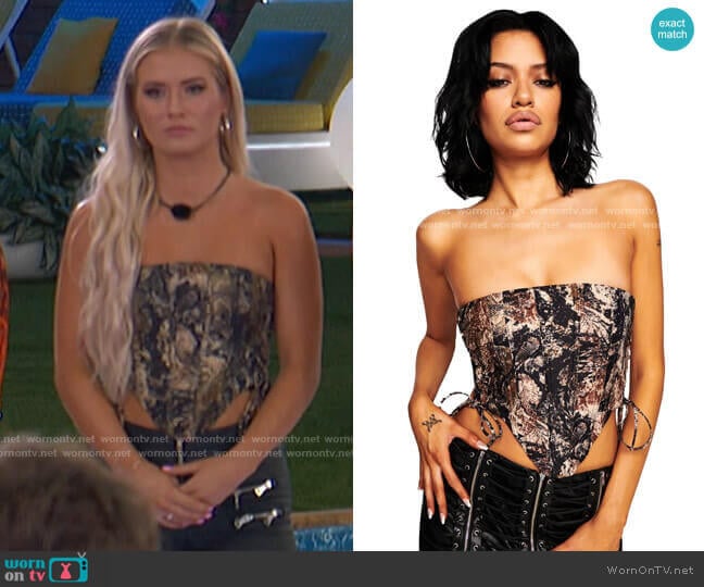 i am gia Cyndi Corset worn by Deb Chubb on Love Island USA