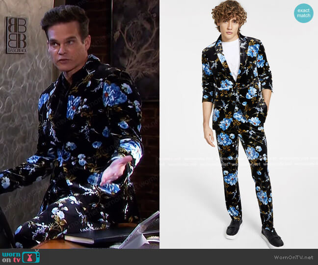 INC International Concepts Luxe Mood Garden Blazer and Pants worn by Leo Stark (Greg Rikaart) on Days of our Lives