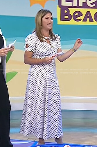Jenna's white polka dot cutout dress on Today