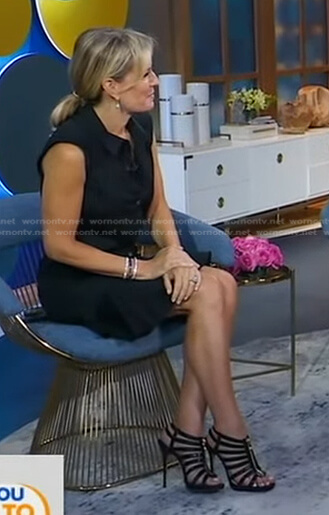 Jennifer’s black sleeveless shirtdress on Good Morning America