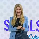 Jill’s blue contrast lapel blazer on Today