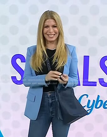 Jill’s blue contrast lapel blazer on Today