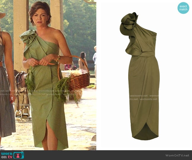 Johanna Ortiz It's Never Too Late Dress worn by Mandy Von Dunkel (Amy Pietz) on Dynasty