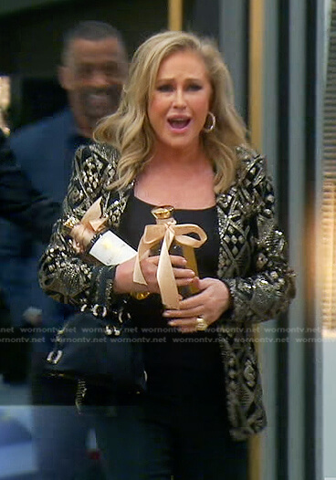 Kathy's black sequin jacket on The Real Housewives of Beverly Hills