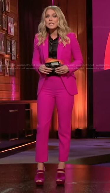 Kelly’s pink blazer and cropped pants on Generation Gap
