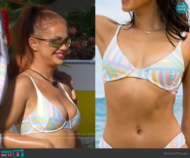 Kenny Flowers The North Shore Underwire Bikini Top worn by Sydney Paight on Love Island USA