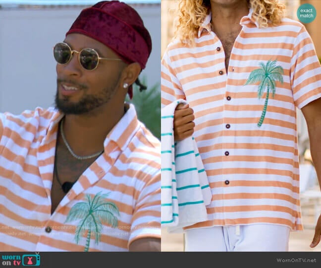 Kenny Flowers The Cabana Boy Shirt worn by Jesse Bray on Love Island USA