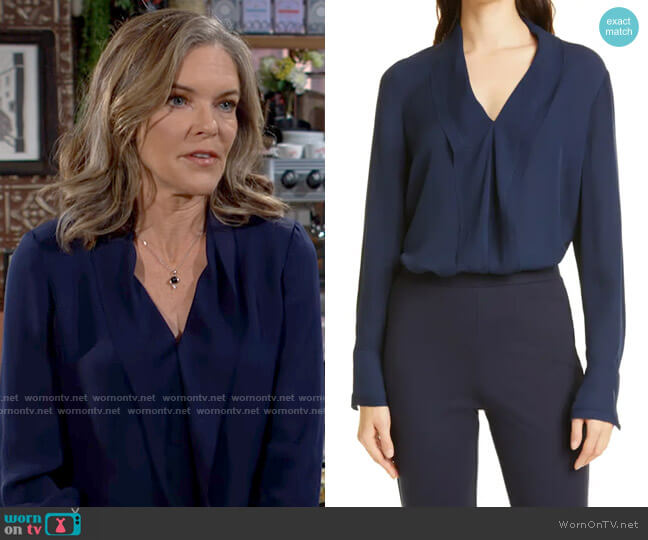 Kobi Halperin Aria Blouse worn by Diane Jenkins (Susan Walters) on The Young and the Restless