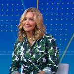 Lara’s green leaf print shirtdress on Good Morning America