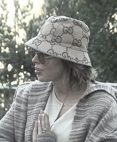 Lisa's Gucci logo bucket hat on The Real Housewives of Beverly Hills
