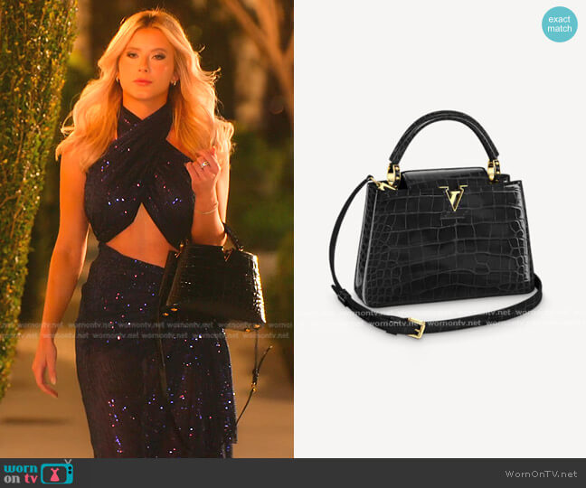 Louis Vuitton Capucines MM Bag in Crocodilien Brillant worn by Alexandra Rose (Alexandra Rose) on Selling the OC