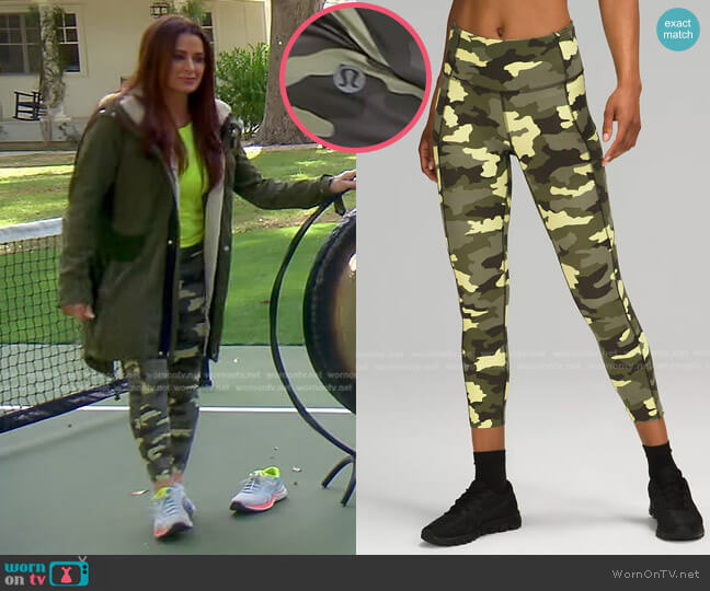 Lululemon Fast and Free High-Rise Crop Leggings worn by Kyle Richards on The Real Housewives of Beverly Hills
