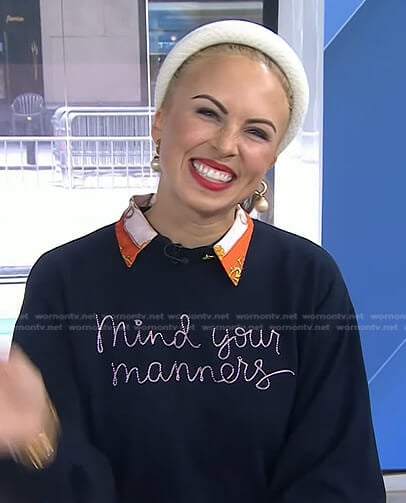 Myka Meier’s Mind Your Manners sweater on Today