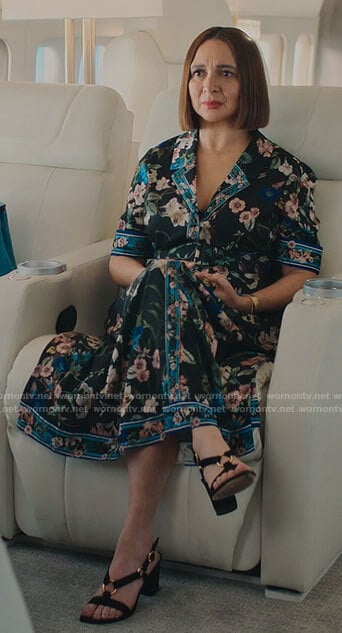 Molly's black floral shirtdress on Loot
