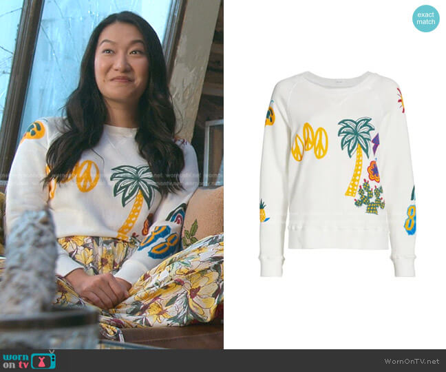 Mother The Square Graphic Sweatshirt worn by Sumi (Kara Wang) on Good Trouble