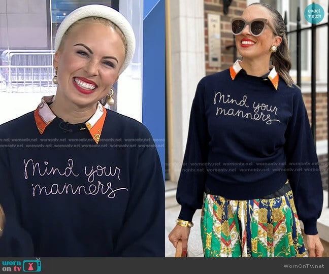  Mind Your Manners Sweater worn by Myka Meier on Today