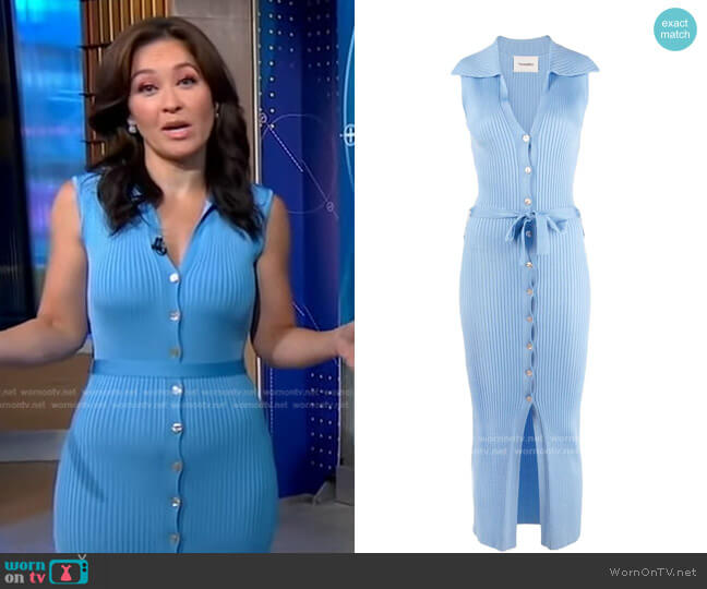 Nanushka Aubree Knit Dress worn by Eva Pilgrim on Good Morning America