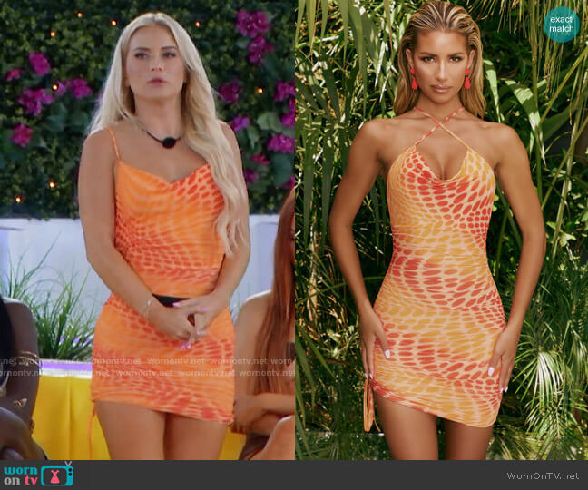 Oh Polly Feel The Groove Dress worn by Deb Chubb on Love Island USA