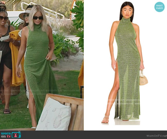 Oseree Lumiere Turtleneck Dress worn by Caroline Stanbury (Caroline Stanbury) on The Real Housewives of Dubai