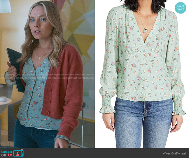 Paige Pepper Blouse worn by Claire Badgley (Seri DeYoung) on Good Trouble