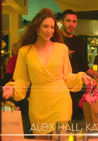 Polly's yellow sequin mini dress on Selling the OC