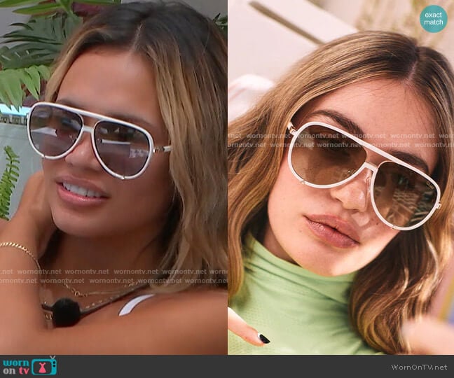 Quay High Profile Sunglasses worn by Nadjha Day on Love Island USA