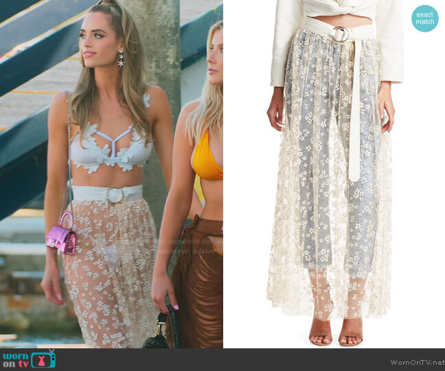 Rachel Comey Puff Tulle Fetes Floral Overlay Skirt worn by Alexandra Jarvis (Alexandra Jarvis) on Selling the OC
