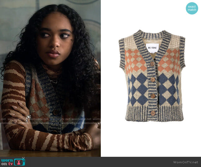 Re/Done 50s Cardigan Vest worn by Tabitha 'Tabby' Hayworth (Chandler Kinney) on Pretty Little Liars Original Sin