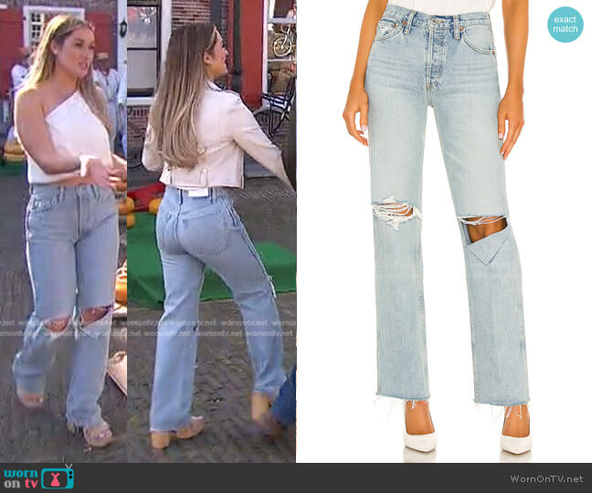 Re/Done Originals 90s High Rise Loose worn by Rachel Recchia on The Bachelorette