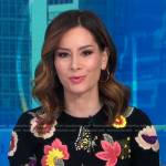 Rebeca’s black floral embroidered sweater on Good Morning America